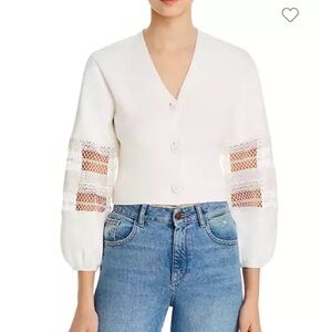 French connection cardigan with lace detail size S